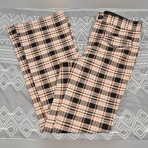Maeve Plaid Flare Style Pants Size 2